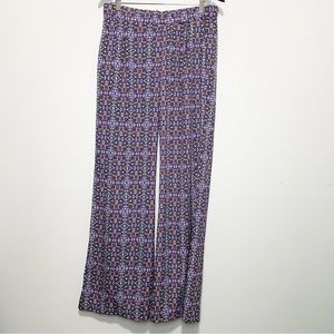 Wayf Purple Geometric Kaleidoscope Print High Rise Wide Leg Pants